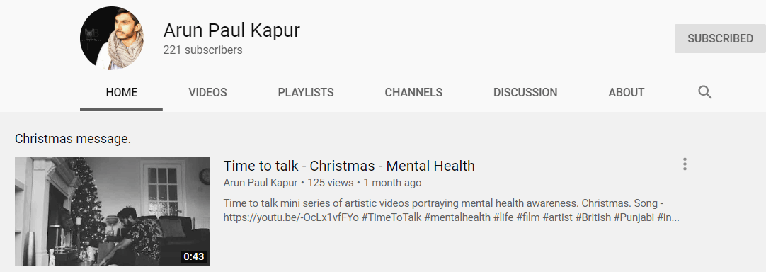 Arun Kapur film maker and poet who deals with the issue of Mental health and suicide prevention