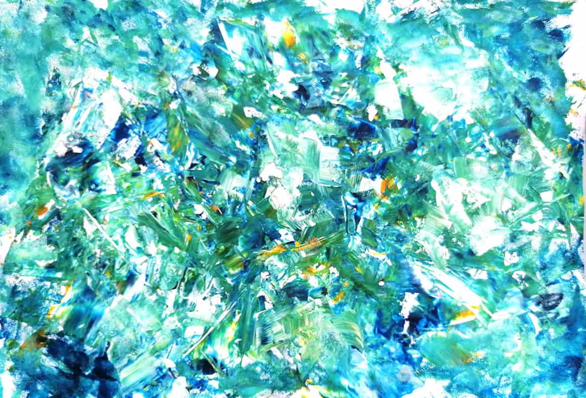 Abstract acrylic painting Real Arts Workshops