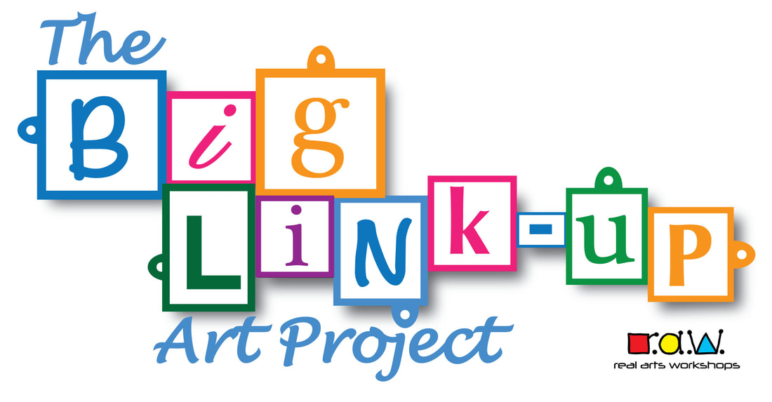 Big Link Up Art Project with disabled adults